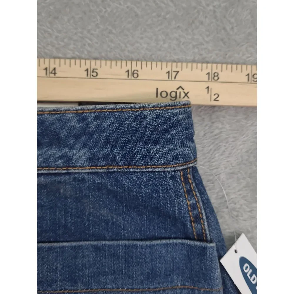 Old NAVY High-Waisted Utility Pocket‎ Jean Skirt for Women Sz 12 Blue